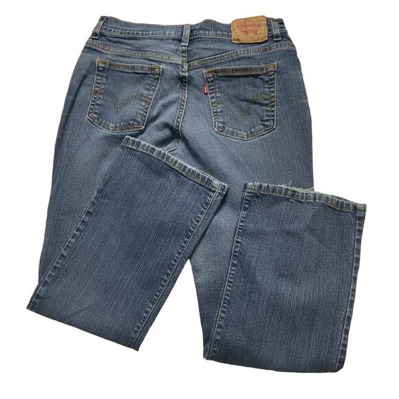 Levis 550 Red Tab Jeans Womens 12P Relaxed Bootcut Stretch Mid Wash Streetwear - Picture 4 of 11